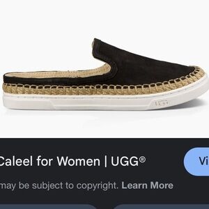 UGG Caleel Black leather espadrille woman’s size 9.5